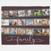 我々の物語は我々の家族の愛 |ファミリ名 フリースブランケット (正面(横))