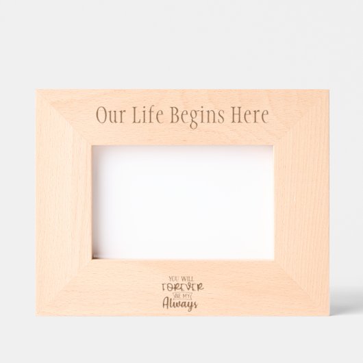 我々の生活はここから始まる レーザー彫刻フレーム (正面)