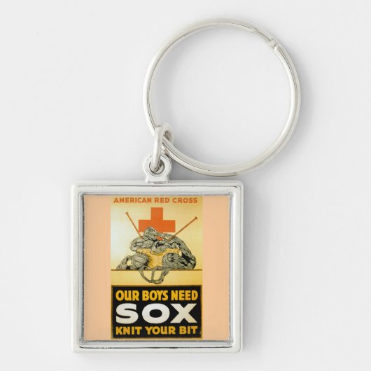 我々の男の子はソックスが必要だ キーホルダー (正面)