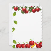 我々の目のりんご | キッズフォト誕生日 招待状 (裏面)