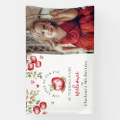 我々の目の甘いリンゴ | フォト誕生日 横断幕 (縦)