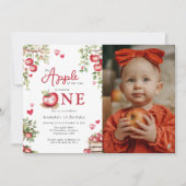 我々の目の甘いリンゴ | 写真1番目の誕生日 招待状 (正面)