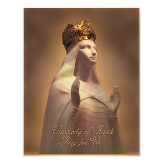 我々の神聖なイメージ祈をノックの女性 フォトプリント            (正面)