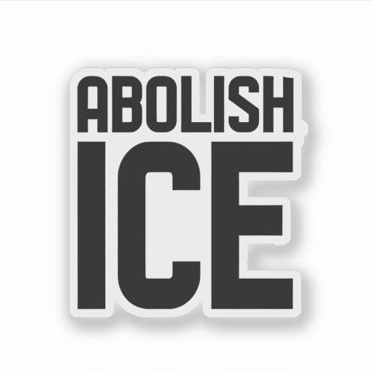 我々の移民による氷の廃止に関する抗議を支援する シール (正面)