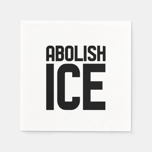 我々の移民による氷の廃止に関する抗議を支援する スタンダードカクテルナプキン (正面)