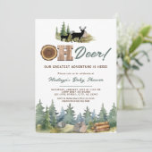 我々の素晴らしアドベンチャーオ鹿の赤ちゃんシャワー 招待状 (スタンド正面)