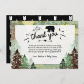 我々の素晴らしアドベンチャーヴィンテージマップベア サンキューカード (正面/裏面)