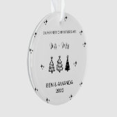 我々の結婚した初めてのクリスマスはファースト夫妻 オーナメント (正面)
