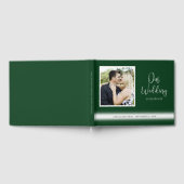 我々の結婚脚本の写真エメラルドグリーン結婚ズ ゲストブック (全面)