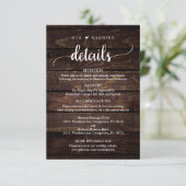 我々の結婚詳細、ダーク·ウッ素朴ドをテーマにした エンクロージャーカード (スタンド正面)