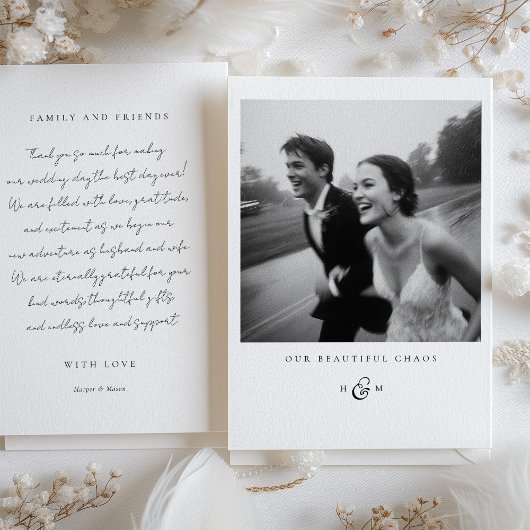 「我々の美しいカオス」写真サンキューカード 招待状