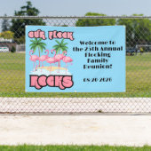 我々の群れの岩カスタムのフラミンゴファミリー懇親会 横断幕 (インサイチュ)