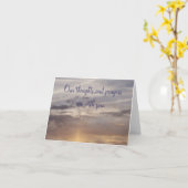 「我々の考えと祈りの言葉は君と一緒だ」 カード (黄色い花)