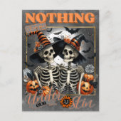 我々の肌の骨格のカップルの下に何も取得しない シーズンポストカード (正面)