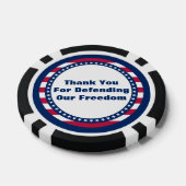 我々の自由を守ってくれてありがとう ポーカーチップ (シングル)