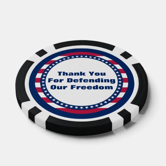 我々の自由を守ってくれてありがとう ポーカーチップ (シングル)