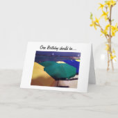 我々の誕生日はビーチの一日のようなものだ カード (黄色い花)