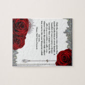 「我々の赤いバラのパズルでおもしろいの魔法をロック解除 ジグソーパズル (横)