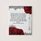 「我々の赤いバラのパズルでおもしろいの魔法をロック解除 ジグソーパズル (縦)