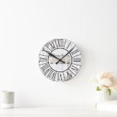 我々の農家のベスト。ヴィンテージホワイトウッドカントリー ラウンド壁時計 (ホーム)