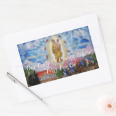 我々の迅速な支援の女祈性は 長方形シール (封筒)