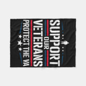 我々の退役軍人保護とVaの抗議を支援する フリースブランケット (正面(横))