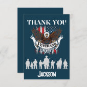 我々の退役軍人記念式典に感謝 サンキューカード (正面/裏面)