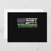 我々の退役軍人軍幸せな退役軍人の日をサポート 案内ポストカード (正面/裏面)