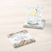 我々の野生の1は少し親愛だ。ディアウッドランド1st スクエアペーパーコースター (インサイチュ)