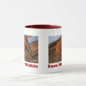我々の野生救の大きな赤 マグカップ (中央)