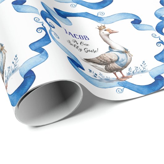 我々の間抜けガチョウは一人の誕生日を回している ラッピングペーパー (ロールコーナー)