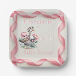 我々の間抜けガチョウは一誕生日になる ペーパープレート