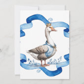 我々の間抜けガチョウは誕生日の少年を回している 招待状 (裏面)