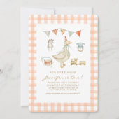 我々の間抜け小さなガチョウの誕生日 招待状 (正面)