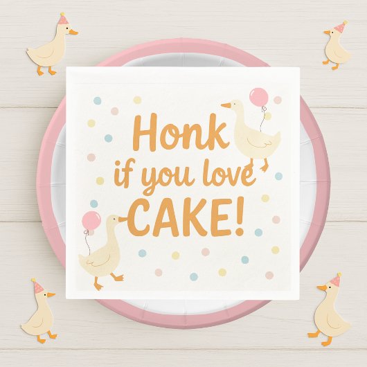 我々の間抜け鵞鳥が一羽に変わる | カラフル スタンダードカクテルナプキン