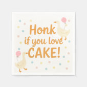 我々の間抜け鵞鳥が一羽に変わる | カラフル スタンダードカクテルナプキン (正面)