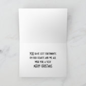 我々の離れハート・クリスマスカードに足跡がある シーズンカード (内部)