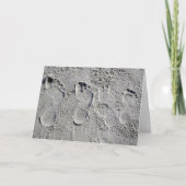 我々の離れハート・クリスマスカードに足跡がある シーズンカード (正面)