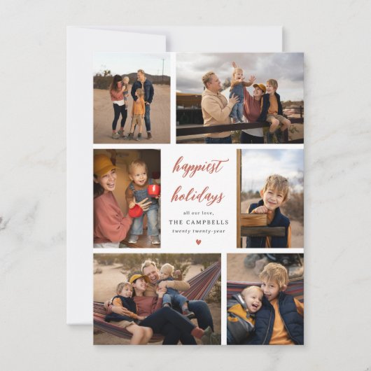 我々の願い |クリスマスレター&6フォトコラージュ シーズンカード (正面)