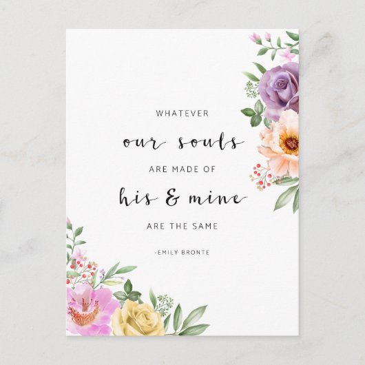 我々の魂が何であれ、エミリー・ブロンテ ポストカード (正面)