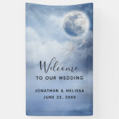 我々の魔法結婚の白鳥へようこそ 横断幕 (縦)