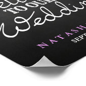 我々の黒板結婚アジサイフローラへようこそ ポスター (角)