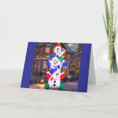 我々の3人はクリスマス楽しそうに言いたい シーズンカード (正面)