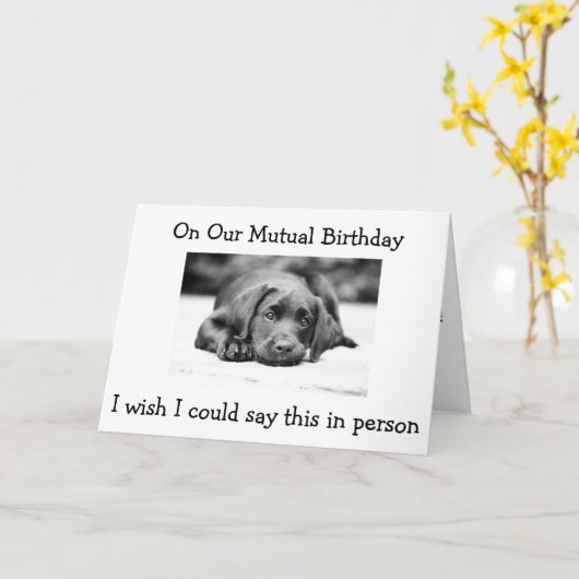 我々の「相互誕生日」に対して、それが本人であることを願う カード (黄色い花)