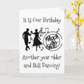 我々の「相互誕生日」に対する「踊り」 カード (黄色い花)