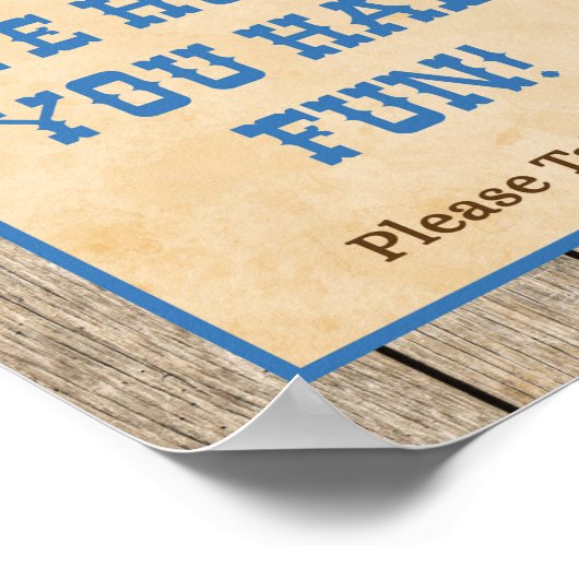 我々はあなたがおもしろいカウボーイの好意のサインを持っていたことを願う ポスター (角)