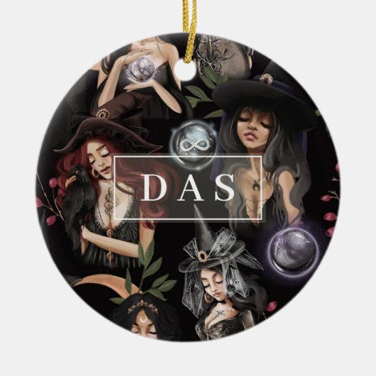 我々はあなたが燃えることができない魔女の娘だ セラミックオーナメント (正面)