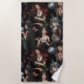 我々はあなたが燃えることができない魔女の娘だ ビーチタオル (正面)