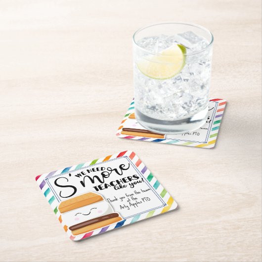 我々はあなたのようなsの先生が必要だ、先生ギフト スクエアペーパーコースター (インサイチュ)