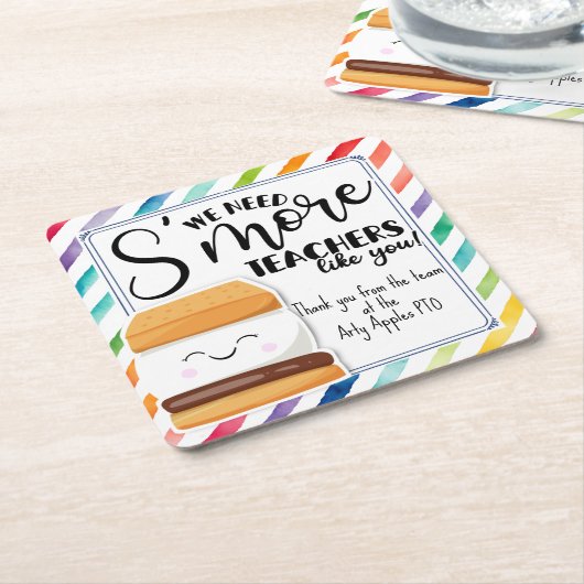 我々はあなたのようなsの先生が必要だ、先生ギフト スクエアペーパーコースター (アングル)